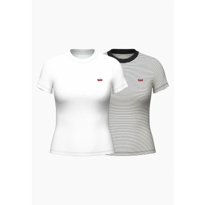 Abbildung von Levis T Shirt &quot;Mini Logo&quot;, (Packung, 2 tlg.), mit kleiner Markenlogo Stickerei auf der Brust