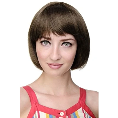Abbildung von WIG ME UP 703 18 Sexy Bob, Perücke, gerader Pony, Braun, Dunkles Goldbraun
