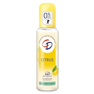 Abbildung von CD BIO Deo Zerstäuber &#039;Citrus&#039;, 75 ml, Pumpzerstäuber ohne Aluminiumsalze, langanhaltender Schutz für 24 h, veganes Hautpflegeprodukt, empfindliche Haut geeignet