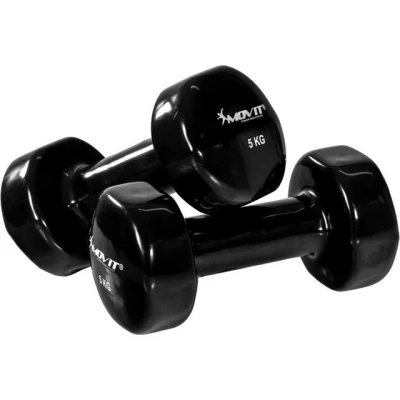 Abbildung von MOVIT Gymnastikhantel Movit® 2er Set Vinylhanteln, Oberfläche aus Vinyl, (Set, Set), in 9 verschiedenen Gewichts , Farbvarianten