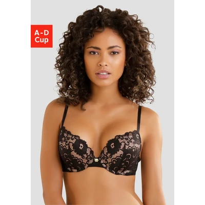 Abbildung von Lascana Jette BY Pushup BRA BH, Damen, Größe: 70A, Black/nude