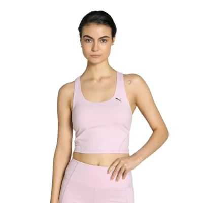Abbildung von Puma Studio Foundation CROP TANK Top, Damen, Größe: XL, Grape mist heather