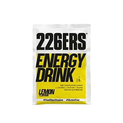 Abbildung von 226ERS Energy Drink Monodosis Getränkepulver mit Amylopektin, Taurin und L Carnitin, glutenfrei laktosefrei Energie Booster in Pulver, Zitrone 1 Stück x 50 gr