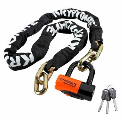 Abbildung von Kryptonite 999522 New York Chain Series4 Legend Kette Mit Vorhängeschloss, Schwarz/orange, One Size