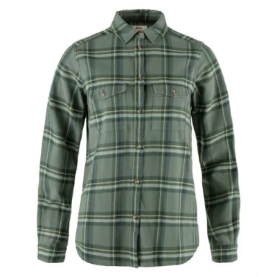 Abbildung von Fjallraven 86999 614 679 Övik Heavy Flannel Shirt W Damen Patina Green Deep Größe S