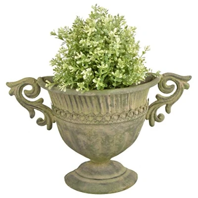 Abbildung von esschert design Übertopf Wand Topf Aged Metall Grün Vase Pokal Kübel Umtopf Vintage Hänge Korb