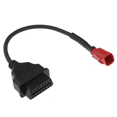 Abbildung von YINETTECH Adapterkabel mit 6 Nähten auf OBDII 16 Nadeln kompatibel Yamaha poligem OBD2 Diagnosekabel Zubehör 31 cm