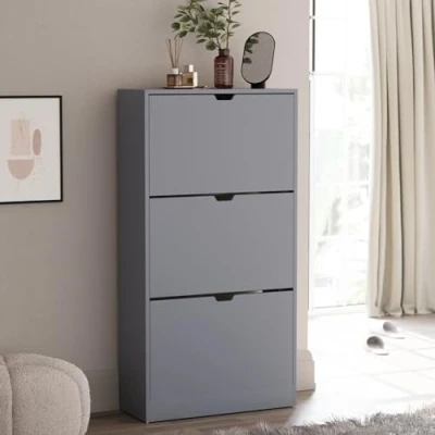 Abbildung von Vida Designs Schuhschrank, Grau, 115H x 60W 24D