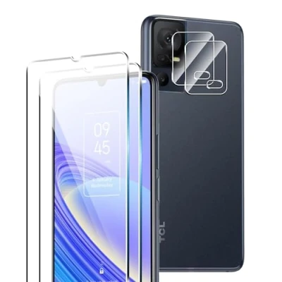 Abbildung von Rojeuinn Panzerfolie für TCL 40 SE Schutzfolie,[2 Stück Schutzglas und 2 Kameraschutz],9H Härte Anti Kratzen Displayschutz,HD Displayschutzfolie