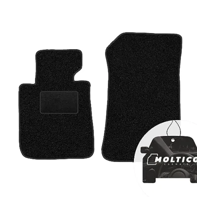 Abbildung von moto MOLTICO Vorne Fußmatten Auto Velours Autoteppiche Schwarz Automatten Set 2 teilig passend für BMW 3er E90 E91 2005 2012