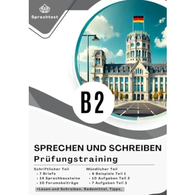 Abbildung von Sprechen und Schreiben Prüfungstraining Deutsch Test für den Beruf B2 t.e.l.c: 7 Briefe 14 Sprachbausteine 10 Forumsbeiträge 8 Beispiele Teil 1 ... + Lesen Redemittel Tipps