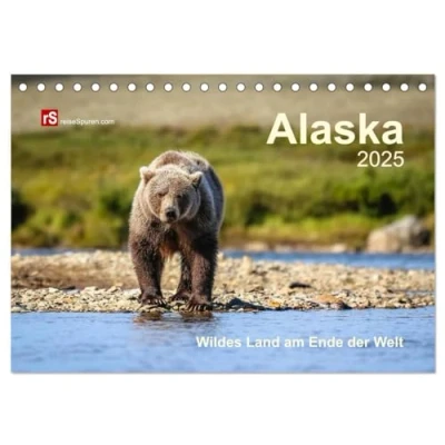 Abbildung von Alaska 2025 Wildes Land am Ende der Welt (Tischkalender DIN A5 quer), CALVENDO Monatskalender