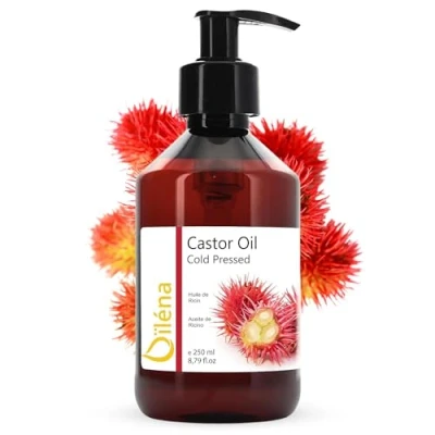 Abbildung von 100% Reines Rizinusöl Kaltgepresstes Bart, Haar und Hautpflege Kollagen Produktion Reduziert Trockenheit Stärkt Haarwurzeln Gegen Schuppen Haarausfall, 250 ml