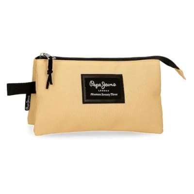 Abbildung von Pepe Jeans Aris Dreifach Federmäppchen, 12 x 22 5 cm, gelb, 12x22x5 cms, Etui