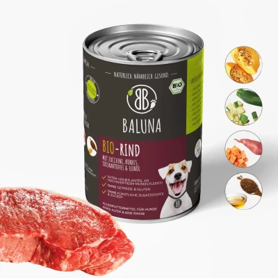 Abbildung von Bio Rind mit Zucchini,Kürbis,Süsskartoffel &amp; Leinöl 400g