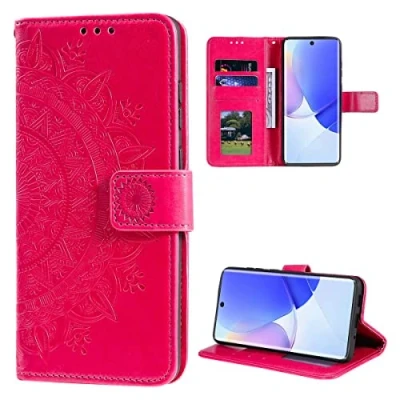 Abbildung von CoverKingz Klapphülle kompatibel mit Huawei Nova 9 / Honor 50 Schutzhülle Kartenfach zum aufklappen Klapphandyhülle Case klappbar Motiv Mandala Pink