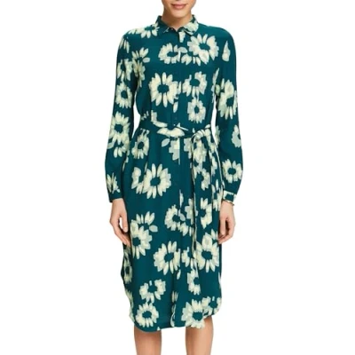 Abbildung von Esprit Light Blusenkleid, Damen, Größe: 36, Dark teal green