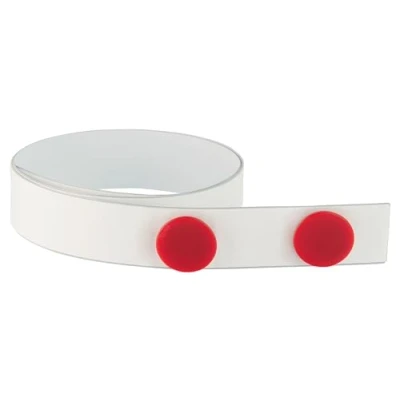 Abbildung von FRANKEN Magnethaftband, selbstklebend, 500 x 3,5 cm, weiß, Kunststoff, inkl. 10 Magnete, ST1305