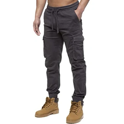 Abbildung von Enzo Herren Cargo Jogger Jeans Grau