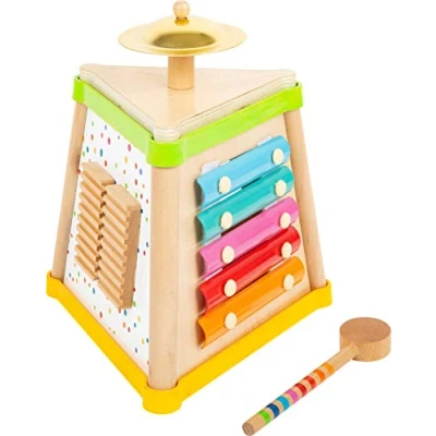 Abbildung von small foot Musikdreieck &quot;Sound&quot; aus Holz, Instrument mit Trommel, Xylophon, Becken und Klanghölzern, ab 3 Jahren, 11507