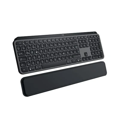 Abbildung von Logitech MX Keys S Plus Tastatur mit Handgelenkauflage Qwertz