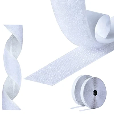 Abbildung von AiQInu Klettband Selbstklebend,8M Klettverschluss Extra Stark Doppelseitig Klebende,20mm Breit Selbstklebendes Klebepad Enthält Flauschband und Hakenband Kann für Haushalt,DIY Handgefertigt