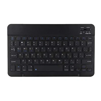 Abbildung von Drahtlose Bluetooth Tastatur, universelle tragbare ultraschlanke russische Tastatur für Tablet PC Smartphone Kompatibel mit IOS/Windows/Android, 10,1 Zoll
