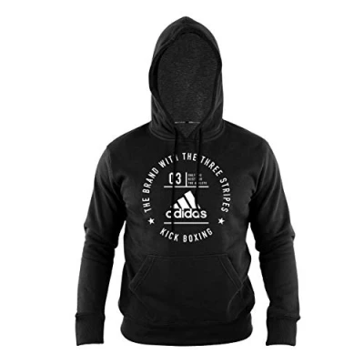 Abbildung von adidas Erwachsene Community Line Hoody, schwarz/weiß, S