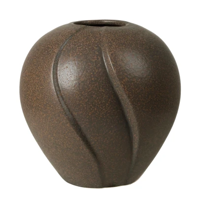 Abbildung von Broste Copenhagen Leda Vase antique brown 25x25cm