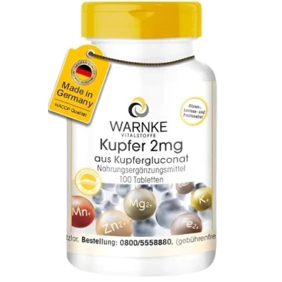 Abbildung von Kupfer 2 mg aus Kupfergluconat Tabletten