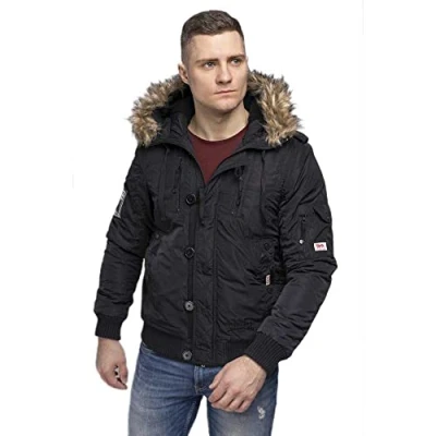 Abbildung von Lonsdale London Herren JARRETH Men Hooded Winterjacket, Black, S