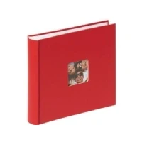 Abbildung von walther design Fotoalbum rot 200 Fotos 10 x 15 cm Memo Einsteckalbum mit Cover Ausstanzung, Fun ME 110 R