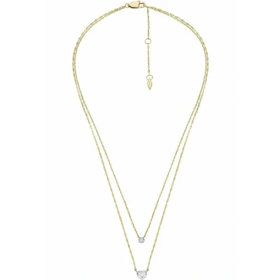 Abbildung von Fossil Halskette goldcoloured, Damen, Größe: One Size, Gold coloured