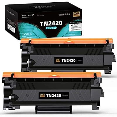 Abbildung von iNKPAD TN2420 Toner TN 2420 Kompatibel mit Brother MFC L2710DW TN2410 2410 für L2710DN HL L2350DW DCP L2530DW L2375DW L2750DW L2310D L2730DW L2370DN (2 Schwarz)
