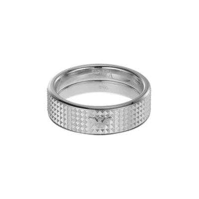 Abbildung von Emporio Armani KEY Basics Ring silvercoloured, Herren, Größe: 63, Silver coloured