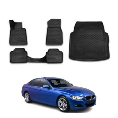 Abbildung von OMAC 1204444 250 Fußmattensatz Gummi 5 schwarz BMW: 3 Limousine