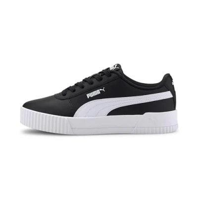 Abbildung von Puma Carina Sneaker low, Damen, Größe: 37, Black/white Leder und lederimitat