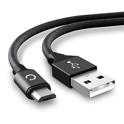 Abbildung von CELLONIC® USB Kabel 2m kompatibel mit Gigaset GS370 / GS270 Plus GS185 GS180 GS170 GS160 GS100 Ladekabel Micro auf A 2.0 Datenkabel 2A schwarz Nylon