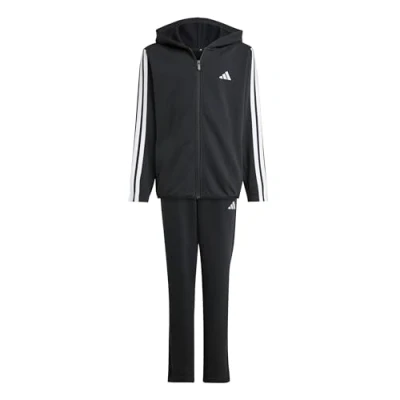 Abbildung von adidas Unisex Kinder ESSENTIALS TRACKSUIT, black/white, 9 10 Years