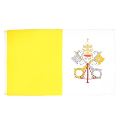 Abbildung von AZ FLAG Flagge Vatikanstadt 90x60 cm Staat Fahne 100% Polyester mit Messing Ösen 50g