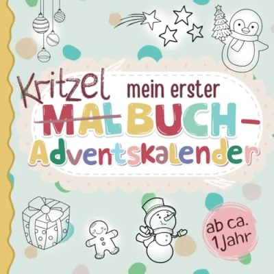 Abbildung von Mein erster Malbuch und Kritzelbuch Adventskalender Liebevolles Geschenk für Jungen Mädchen ab 1 Jahr eine besinnliche Weihnachtszeit