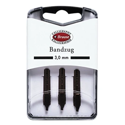 Abbildung von Brause 318030B Packung, mit 3 Feder Bandzug, 3,0 mm, ideal für gotische Buchstaben, die Kalligraphie, 1 Pack