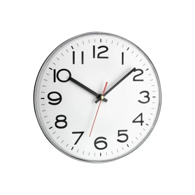 Abbildung von TFA Dostmann Analoge Wanduhr, 60.3017, Quarzuhr mit großen Ziffern, Küchenuhr, modern, tickend, weiß, 28cm