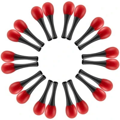 Abbildung von TIGER Mini Ei Maracas in rot Kinder Percussion Instrument Shaker 10er Pack