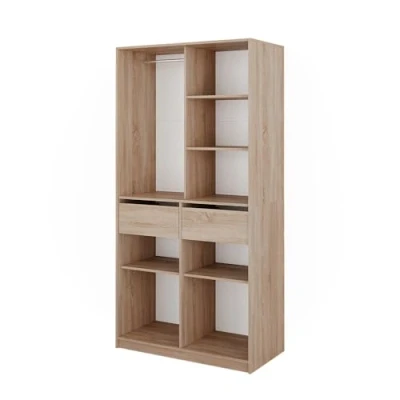 Abbildung von Vicco Kleiderschrank Elmo, Sonoma, 100 x 200 cm mit 2 Schubladen