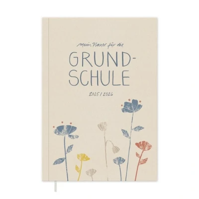 Abbildung von Eine der Guten Verlag Lehrerkalender Grundschulplaner 2025 2026 A5, creme, 1 Doppelseite / Woche, Schuljahr 25/26, 216 S. Softcover, klimaneutral