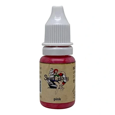 Abbildung von REACH konforme Sailor Jerry Tattoofarbe Pink 10 ml. Made in GERMANY und mit Zertifikat, Tätowierfarbe, Tattoo Ink, Vertrieb durch HAN SEN GmbH