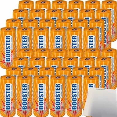 Abbildung von Booster Energy Drink Exotic DPG 2er Pack (48x330ml Dose) + usy Block