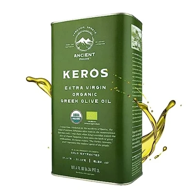 Abbildung von Ancient Foods Bio Kerós Olivenöl kaltgepresst Griechisches Extra Natives Hoch Phenolhaltig 1000 Jahre Alte Bäume Traditionelle Handernte 3l Kanister (3 Liter)