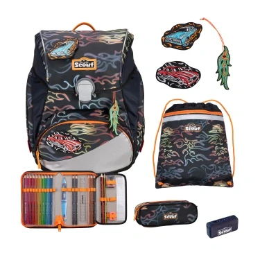 Abbildung von Scout Alpha Set Safety Light Happy Rainbow Schulrucksack